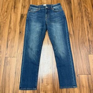 Flint and Tinder Straight Fit Selvedge Denim Jeans Dark Wash Mens 30x30